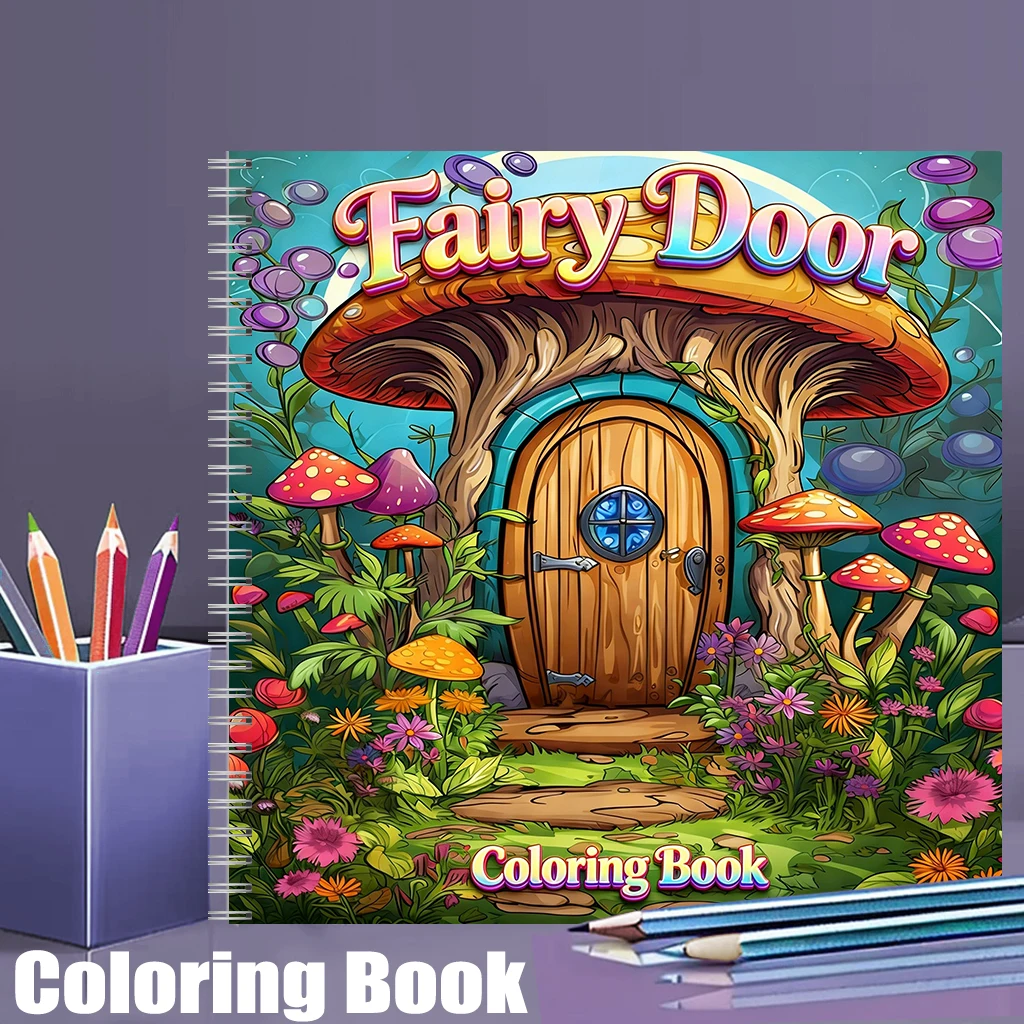 Adult Coloring Book Stress Relief - Buku Mewarnai Pintu Peri untuk Buku